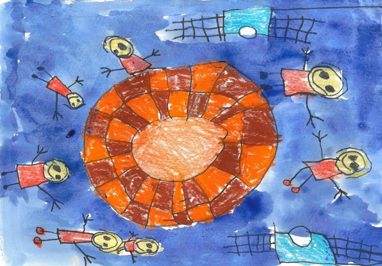 Mali sončki se igrajo z žogo – likovni natečaj