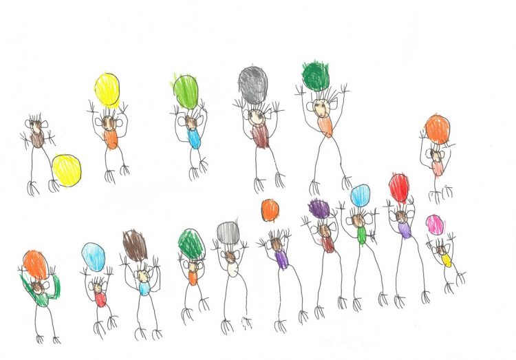 Mali sončki se igrajo z žogo – likovni natečaj