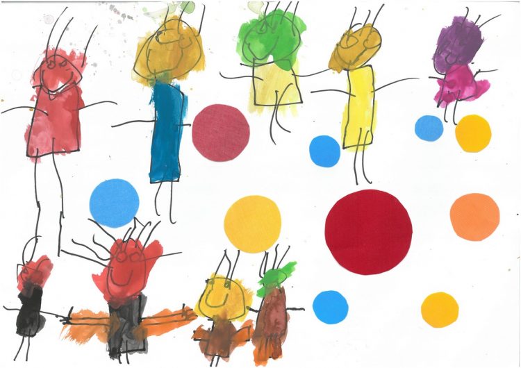 Mali sončki se igrajo z žogo – likovni natečaj