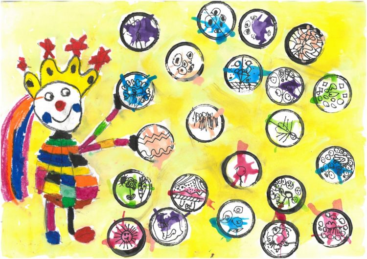 Mali sončki se igrajo z žogo – likovni natečaj