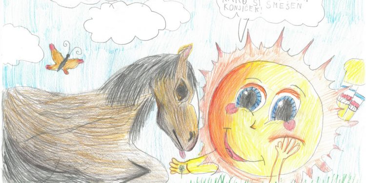 Zlati sončki tekajo po travniku – likovni natečaj